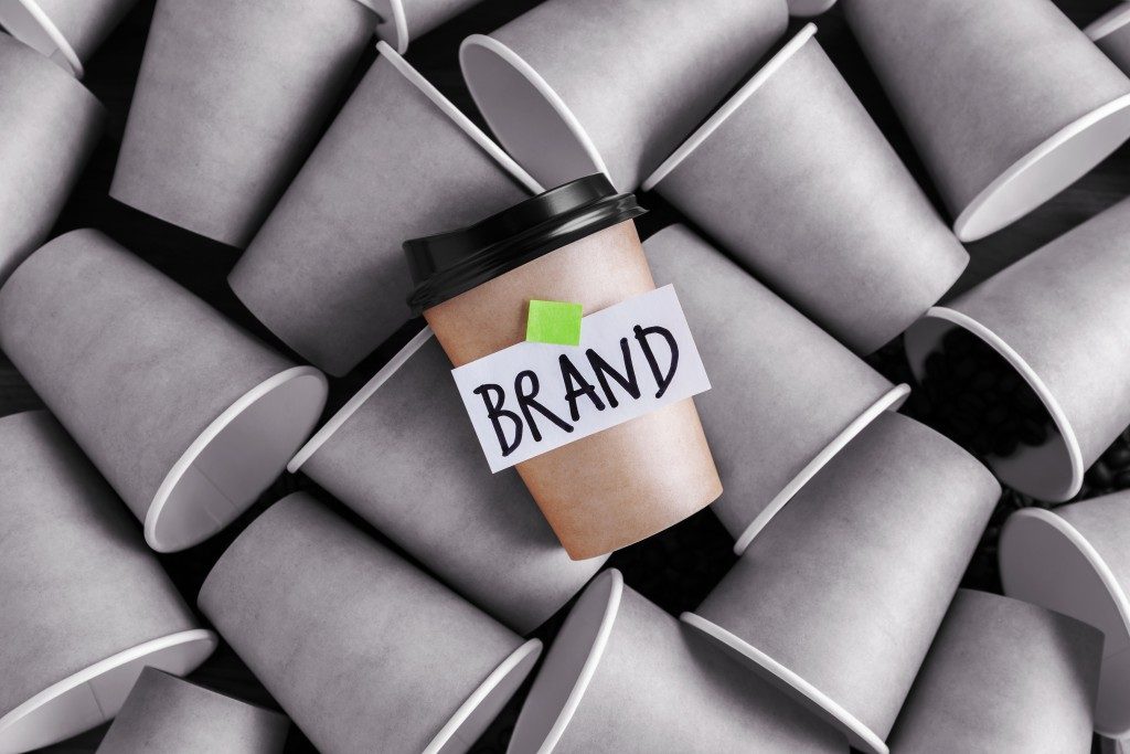 Brand identity coffee cup concept