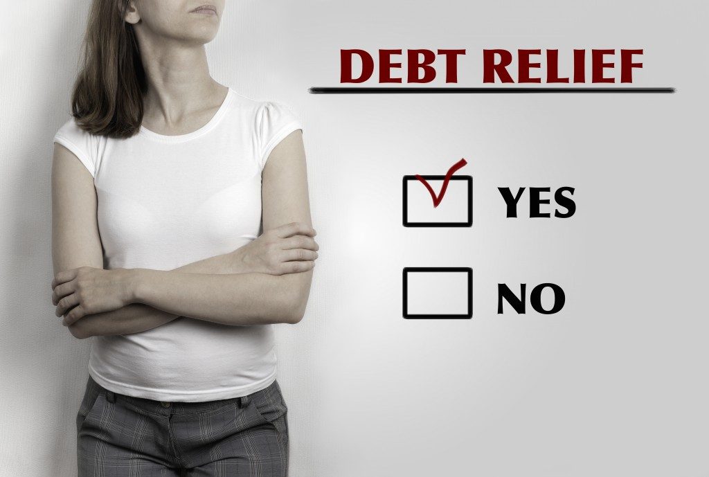 debt-free checklist concept