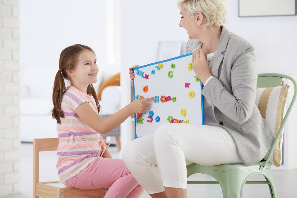 a child with child care specialist