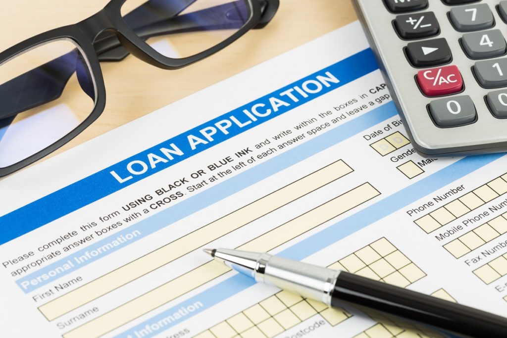 blank loan application form