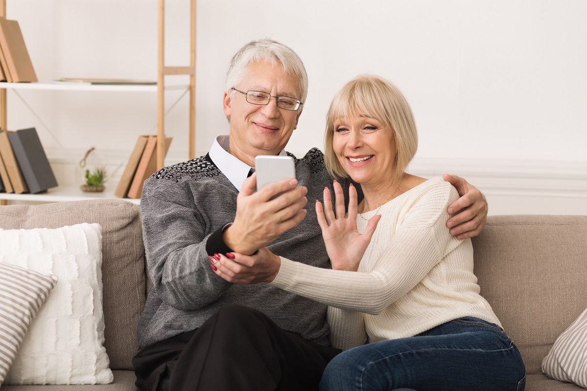 grandparents video chatting